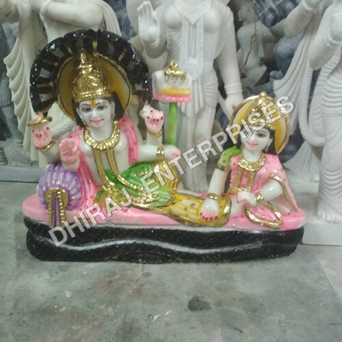 18 Inch Laxmi Narayan Shesh Shaiya Marble Idol