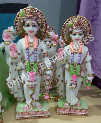 12 Inch Vishnu Latchmi Marble Murti