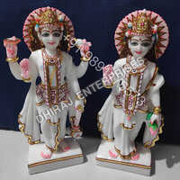 12 Inch Vishnu Latchmi Marble Murti 1
