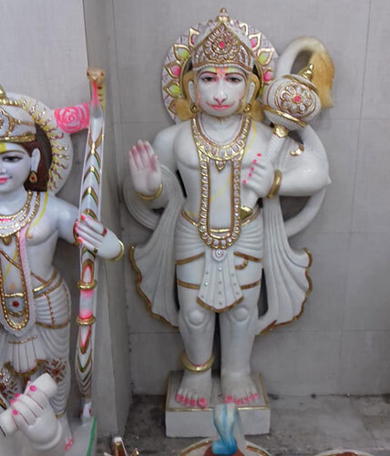 Marble Hanuman Ji Statue 4 Feet