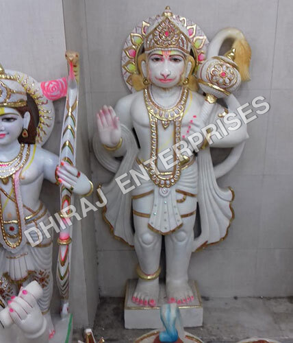 Marble Hanuman Ji Statue 4 Feet