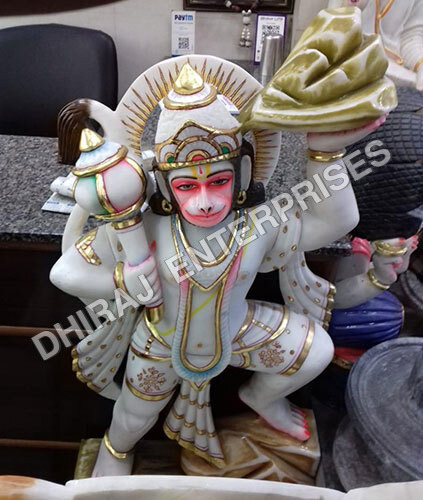 Marble Hanuman Ji Murti 4 Feet
