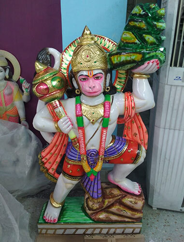 Handcrafted Hanuman Mountain 3 Feet Statue