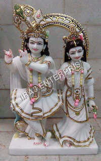 Composite Marble Idols - Color: White With Multi-color Detailing