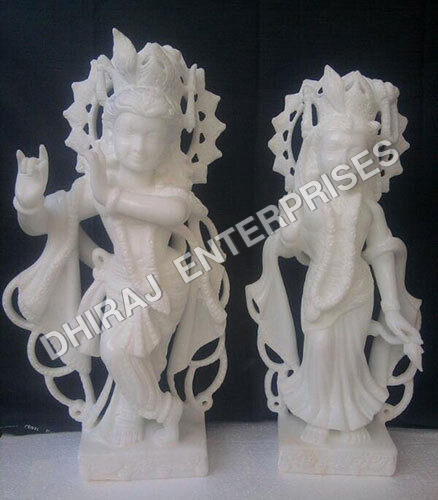 Marble Radha Krishna 12 Inch Murti