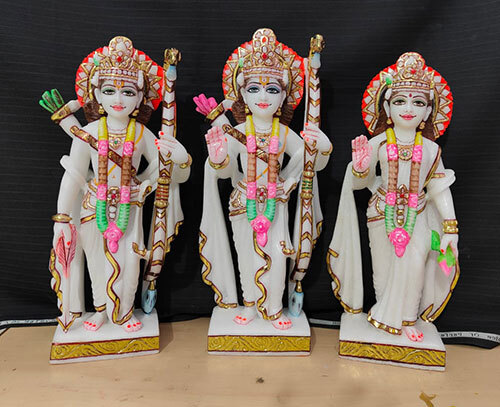 12 Inch RAM Darbar Marble Statue
