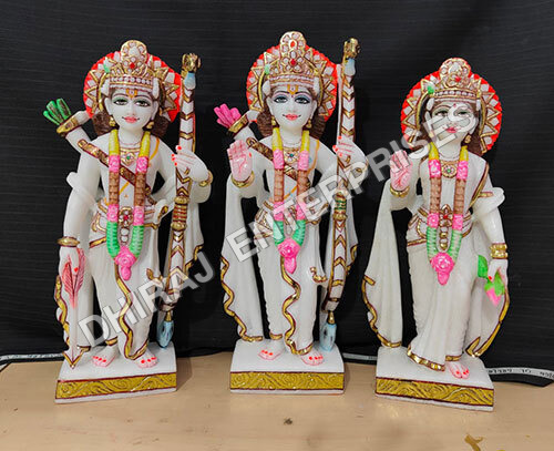 12 Inch RAM Darbar Marble Statue