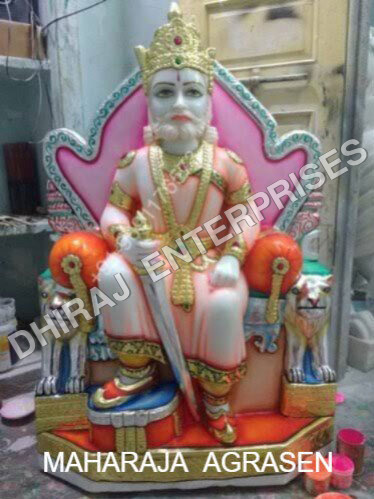 Maharaja Agrasen 4 Ft Marble Statue