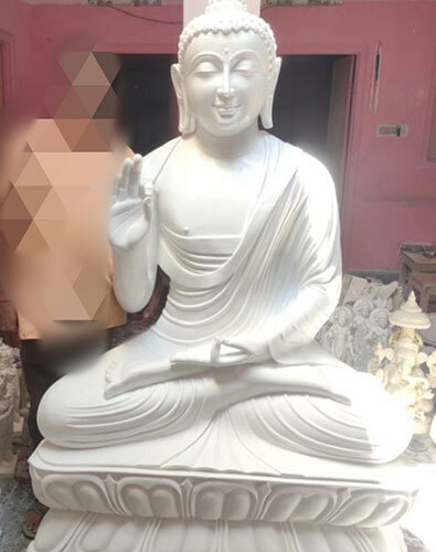 Handcrated White Marble Buddha Statue 5 Feet