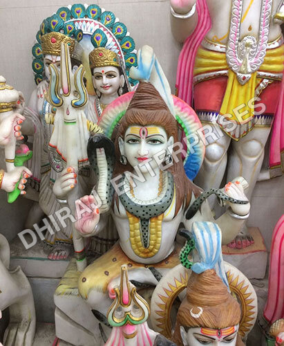 Marble Shiva Idol In 4 Feet