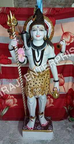 6 Ft Marble Shiva Standing