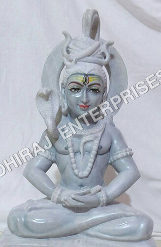 2ft Marble Meditating Shiva Murti