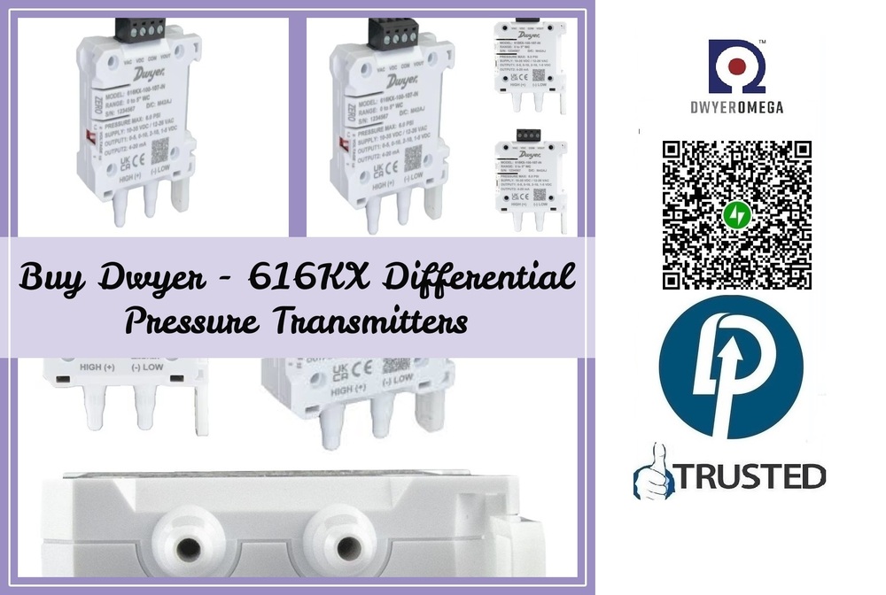 Dwyer Instruments >> 616KX-200-110-IN >> Differential Pressure Transmitter:RANGE  0 to 20 Inch WC