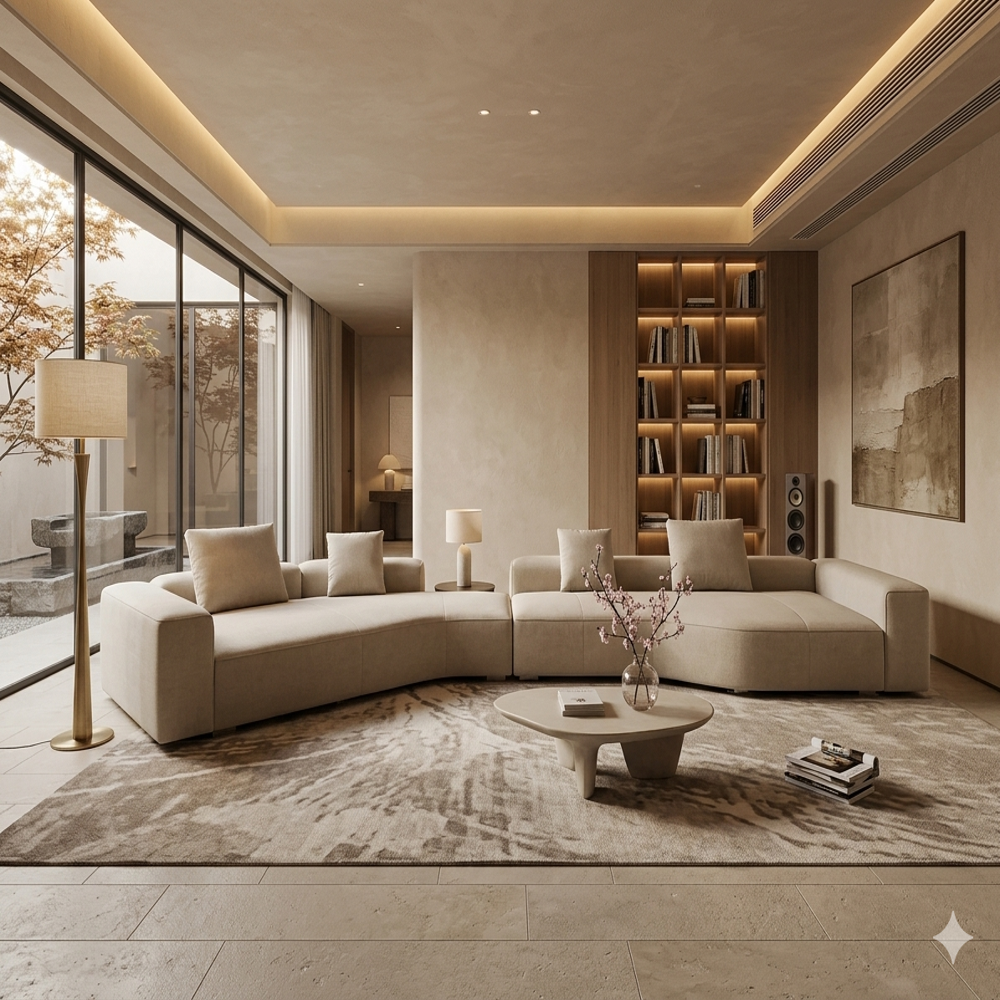 Eve Sofa Modern Minimalist Curved Sectional Sofa