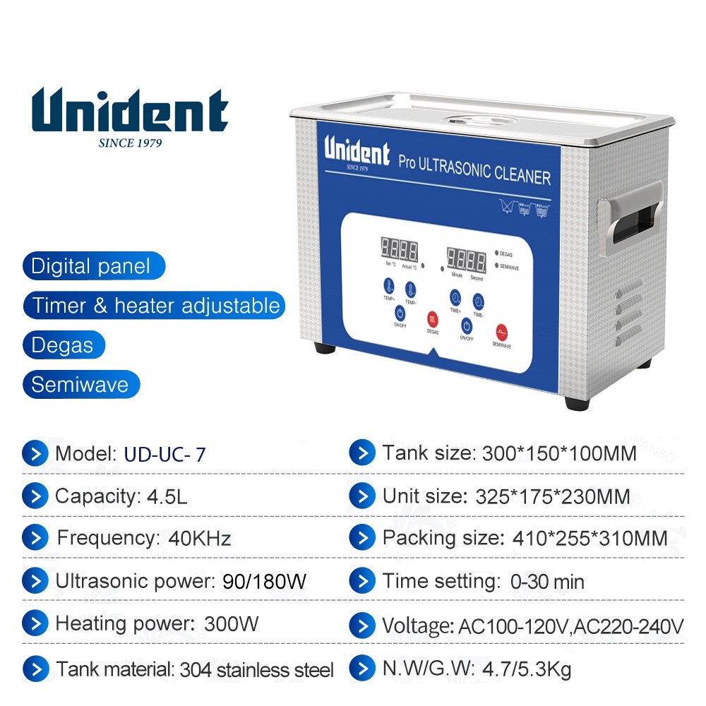 Ultrasonic Cleaner - Capacity: 4.5 Ltr