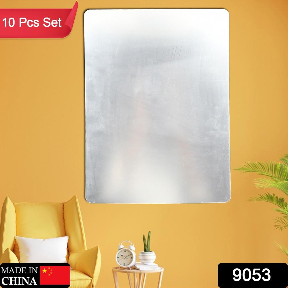 10PC BIG SQUARE ADHESIVE BATHROOM MIRROR WALL