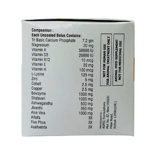 Buffcal A Potent Double Power Calcium With Five Phos Alfalfa And Asoeftida Bolus