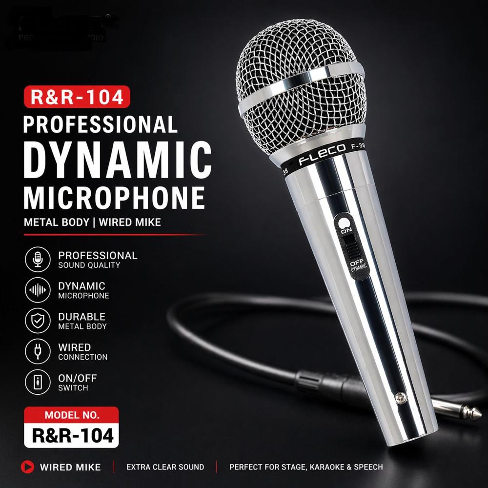 Dynamic R&R-104 Wired Mic - Color: Multi Colour