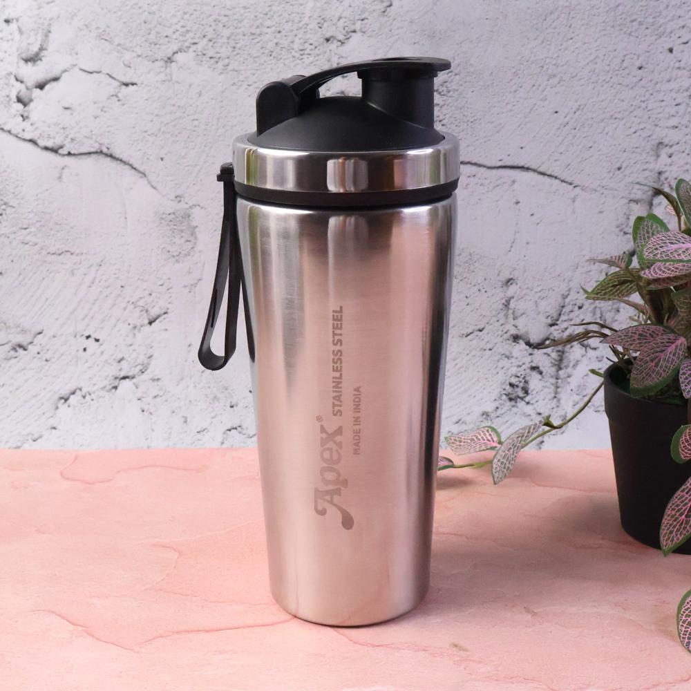 Apex Stainless Steel Gym Shaker Bottle and Spring (1000ML / 1 Pc)