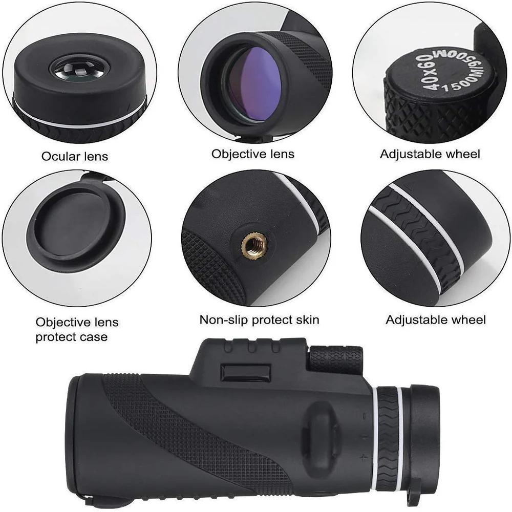 True Sense 40 x 60 Portable Monocular Telescope, MC-40X60