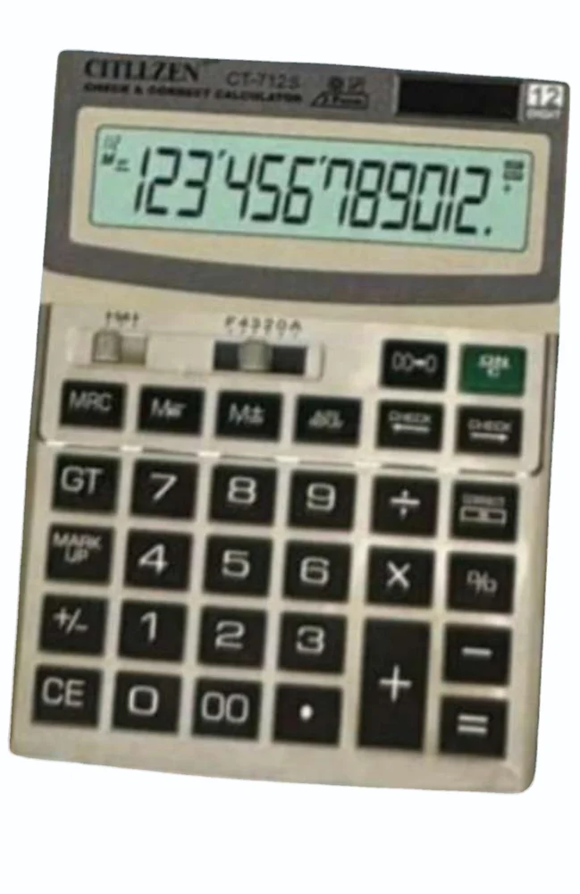 Citllzen CT-712S 12-digit Electronic Calculator.