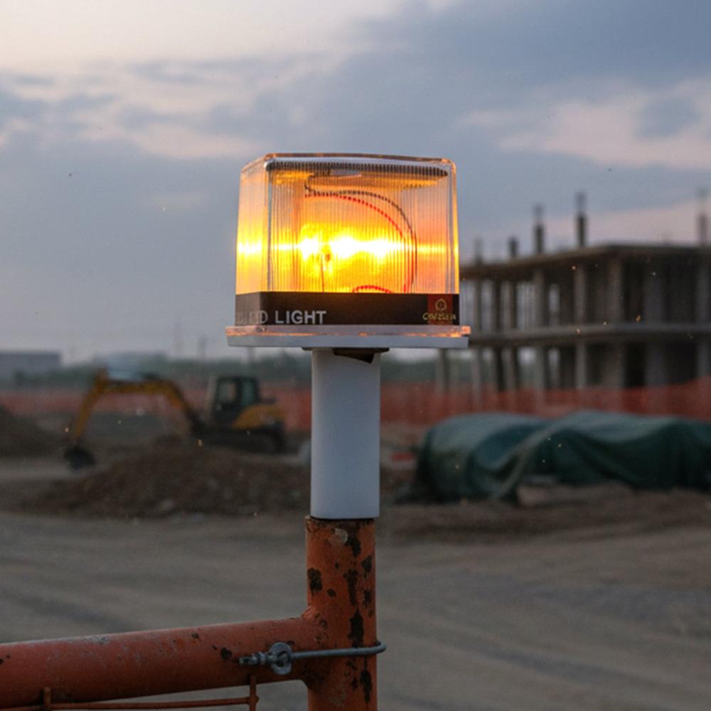 1200mah Solar Powered Led Warning Beacon Light (1 Pc) - Color: Mix
