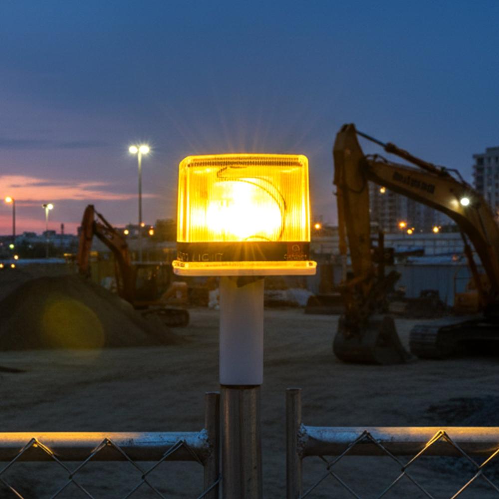 1200mah Solar Powered Led Warning Beacon Light (1 Pc) - Color: Mix