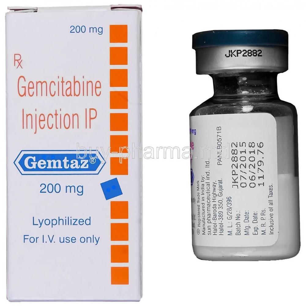 Gemtaz 200 mg Injection, Gemcitabine Anti-Cancer Oncology Injection