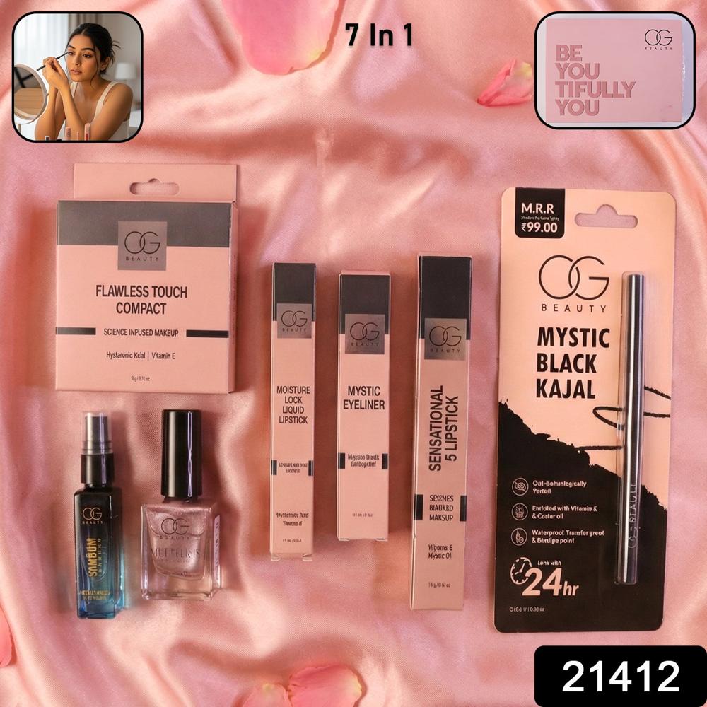 7 In 1 Og Beauty Complete Makeup Combo Kit (1 Set) - Color: Mix