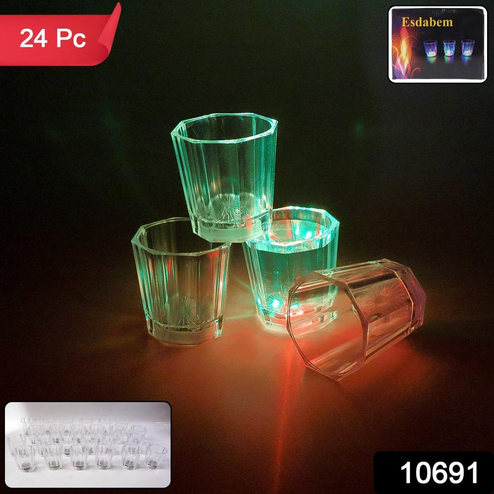 Premium LED Light Up Shot Glass Set (24 Pc Set)