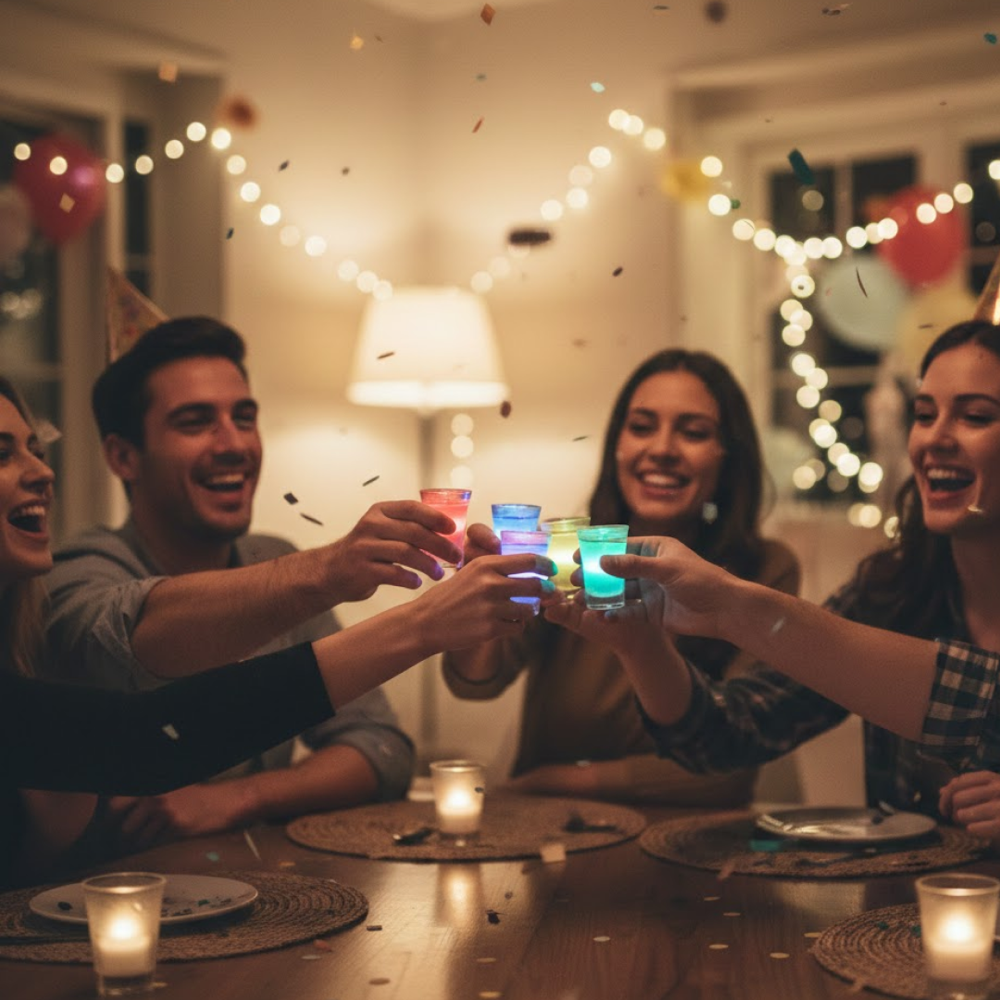 Premium LED Light Up Shot Glass Set (24 Pc Set)