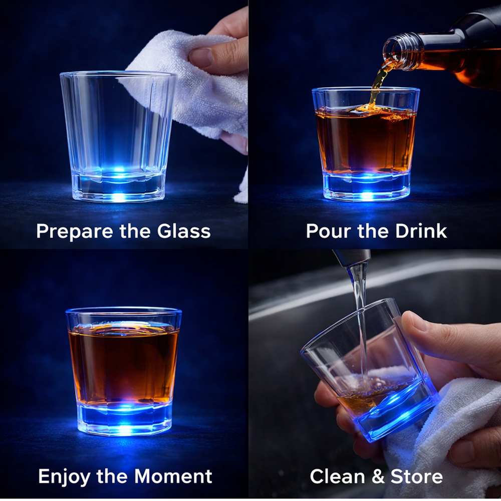 Premium LED Light Up Shot Glass Set (24 Pc Set)