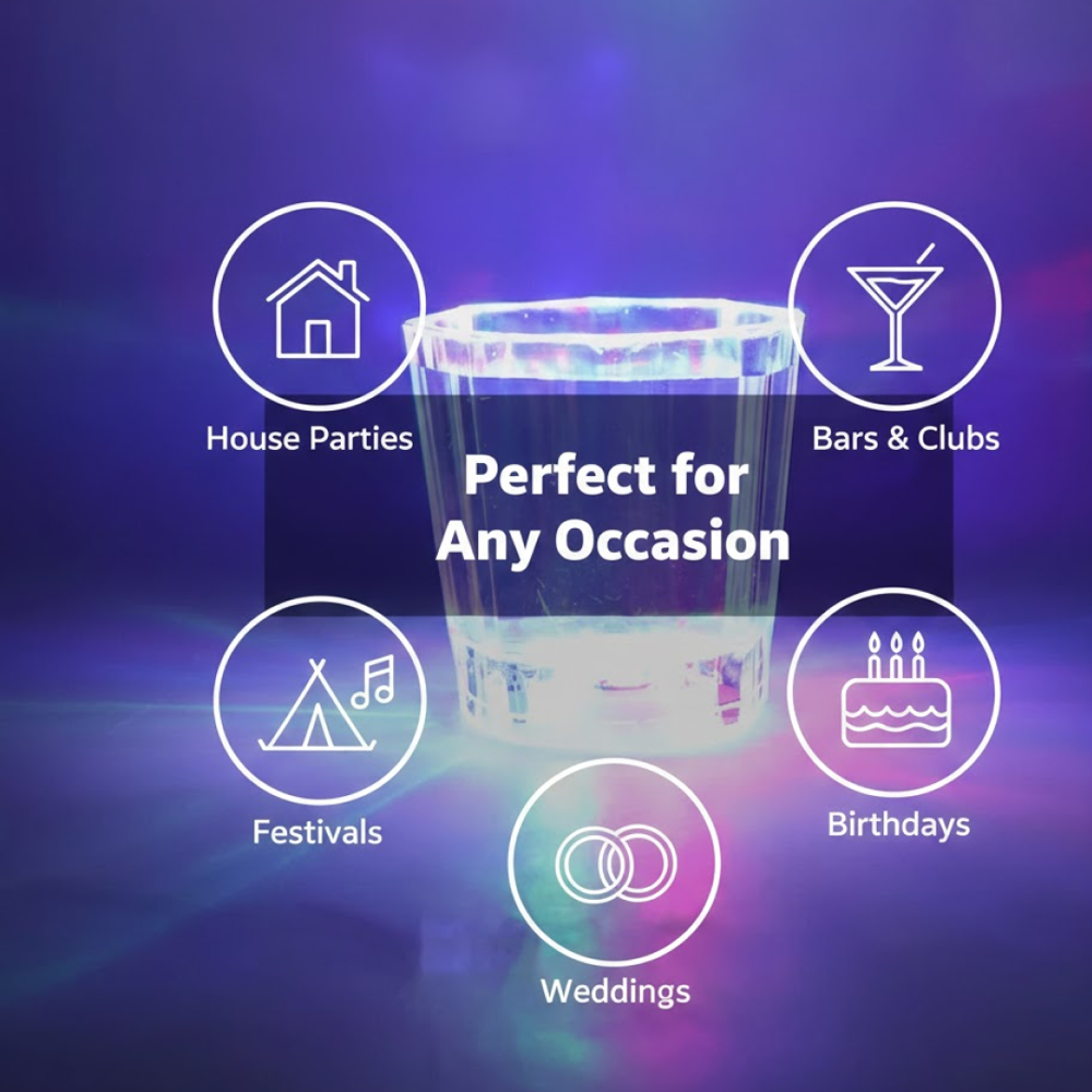 Premium LED Light Up Shot Glass Set (24 Pc Set)