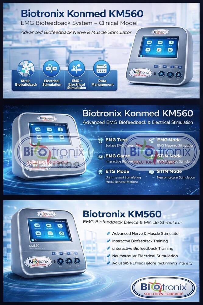 Konmed KM-560 4 Channel Muscle Stimulator with Biofeedback Therapy