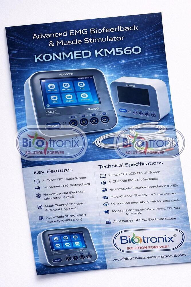 Konmed KM-560 4 Channel Muscle Stimulator with Biofeedback Therapy