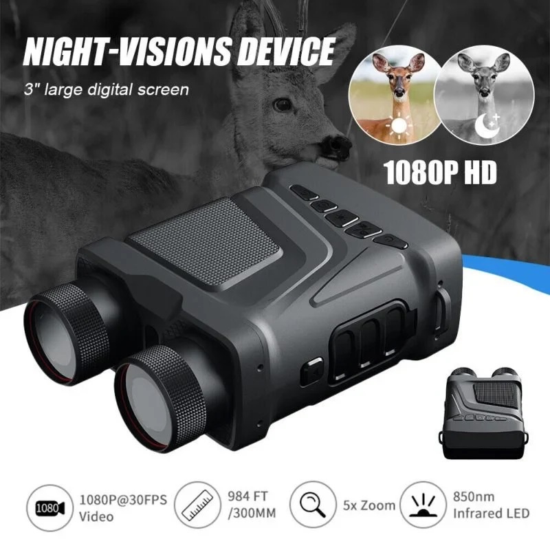 True Sense Night Vision Binoculars R12 Device Infrared 5x Digital Hunting Telescope Outdoor, R12