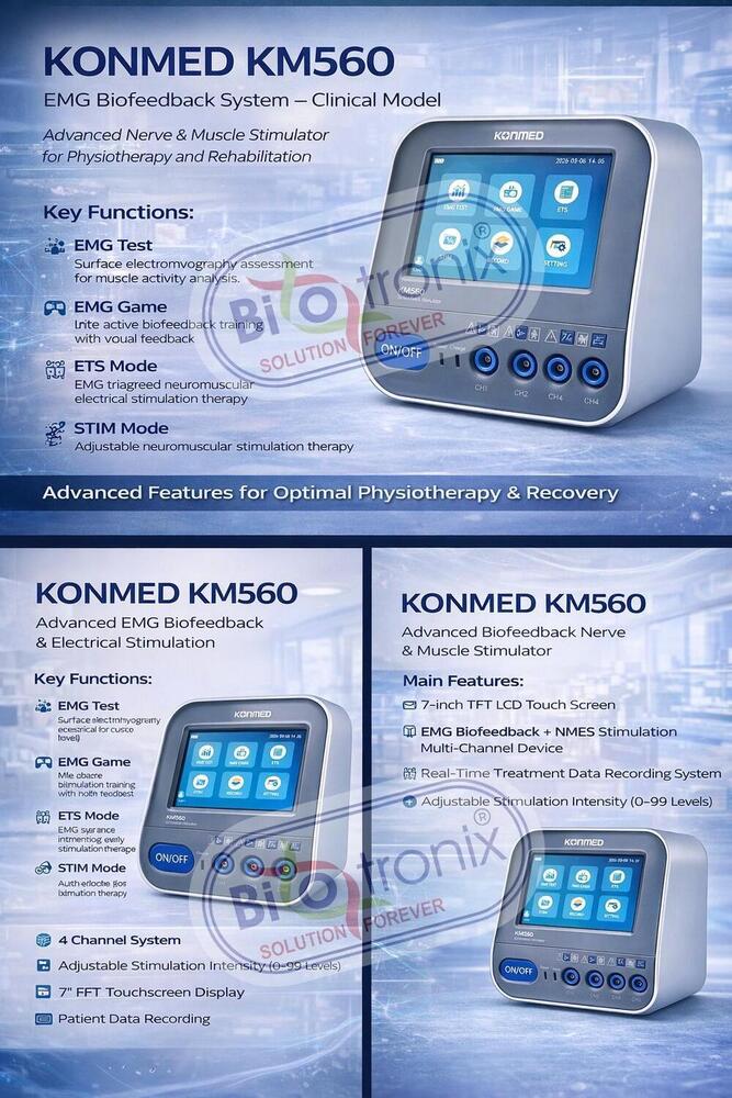 Konmed KM-560 Digital Biofeedback Machine for Physiotherapy Treatment