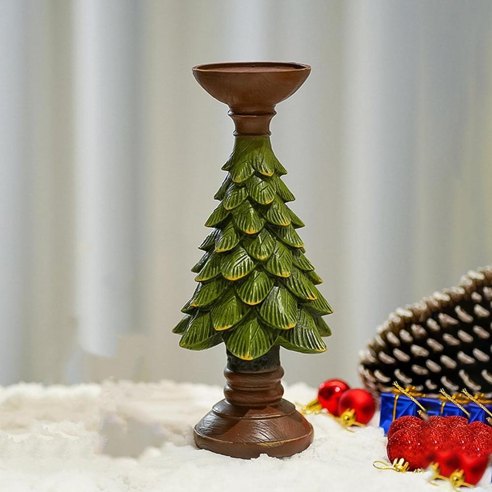 Christmas Tree Candleholder Candlestick Decorative For Home - Color: Mix
