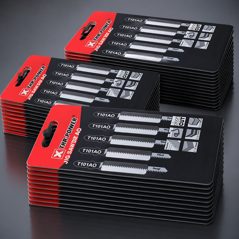 T101A0 Jigsaw Blade Set for Wood and Plastic, High Carbon Steel, 5-Pack