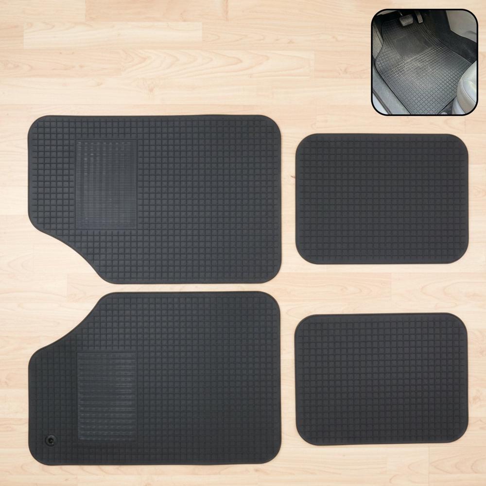 Universal Heavy Duty Car Floor Mat Set (4 Pc Set) - Color: Mix