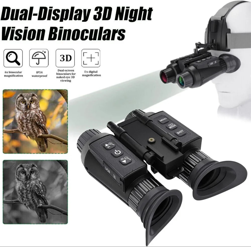 True Sense NV8300 Night Vision Goggles Head - Mounted, 3D Visual Night Vision Binoculars, NV8300