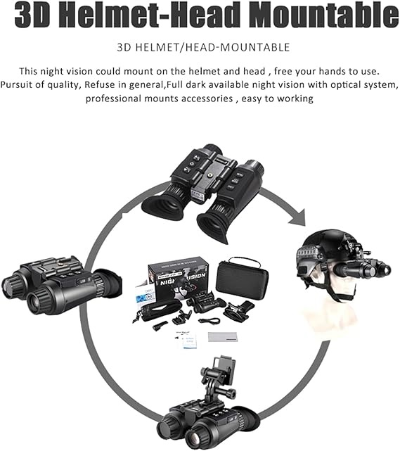 True Sense NV8300 Night Vision Goggles Head - Mounted, 3D Visual Night Vision Binoculars, NV8300
