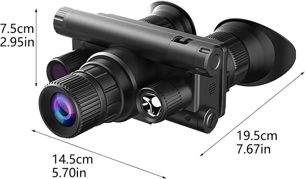 True Sense Night Vision Goggles New Round Screen NVZ9157, 32GB TF Card, NVZ9157
