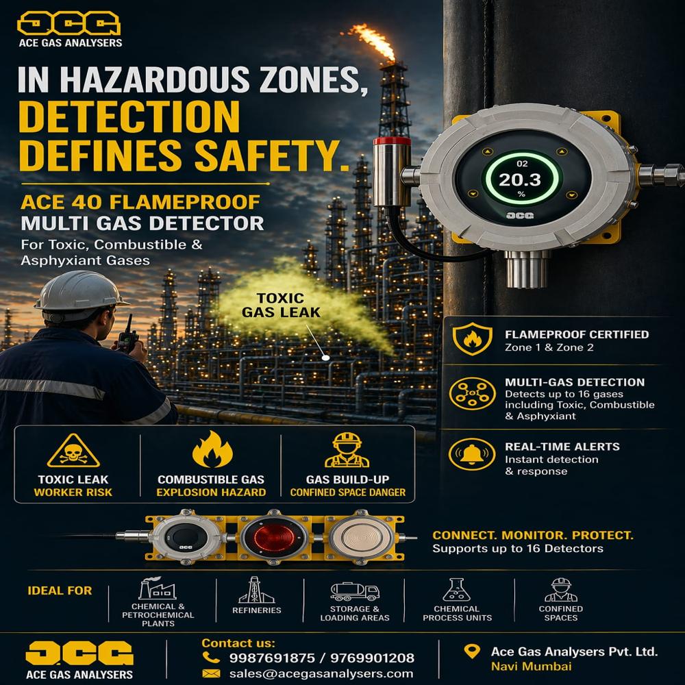 Multi Gas Fixed Gas Detector - Ace 40