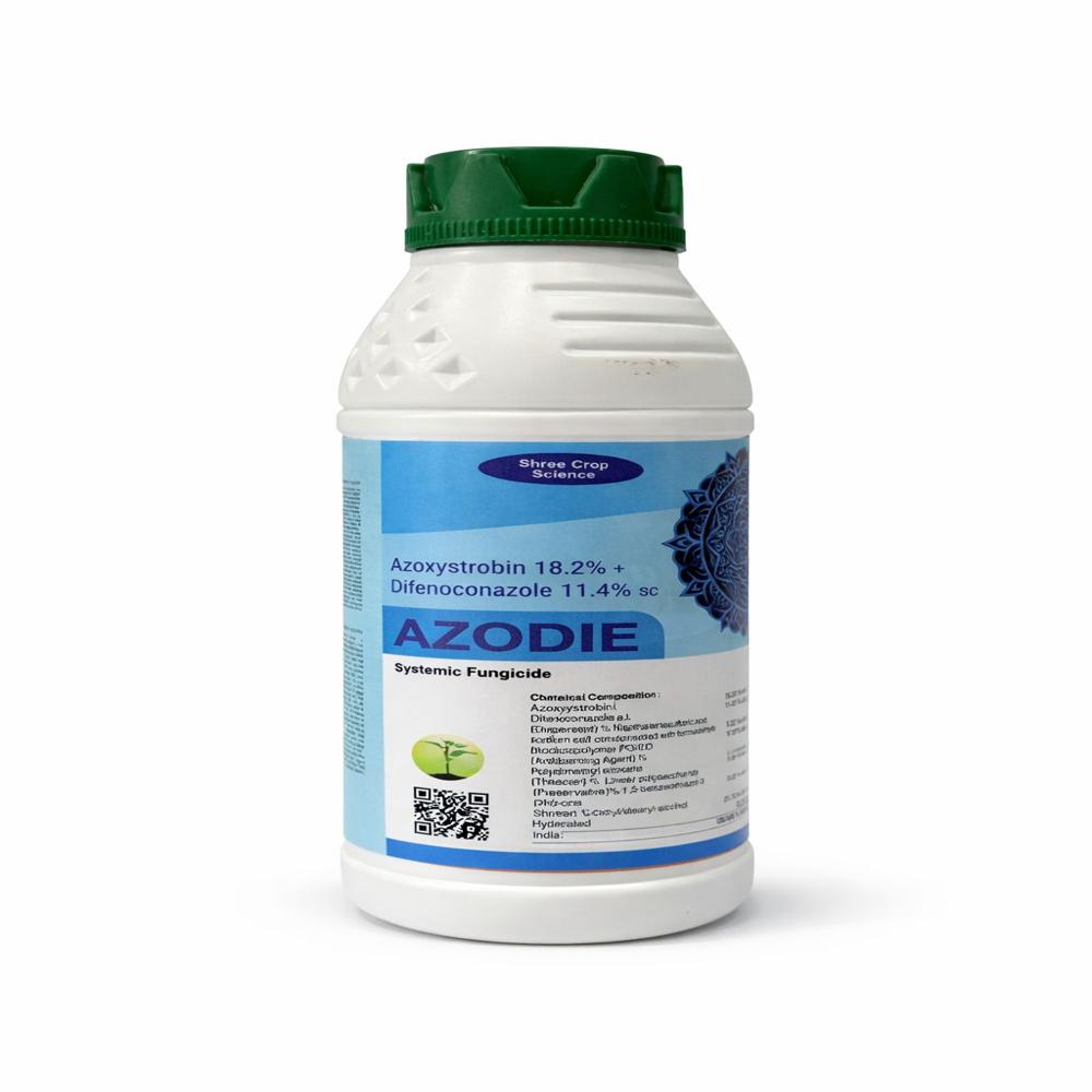 Azodie - Azoxystrobin 11% + Difenoconazole 11.4% Sc, White To Off-white Liquid Fungicide, Controlled Release, Systemic Crop Protection