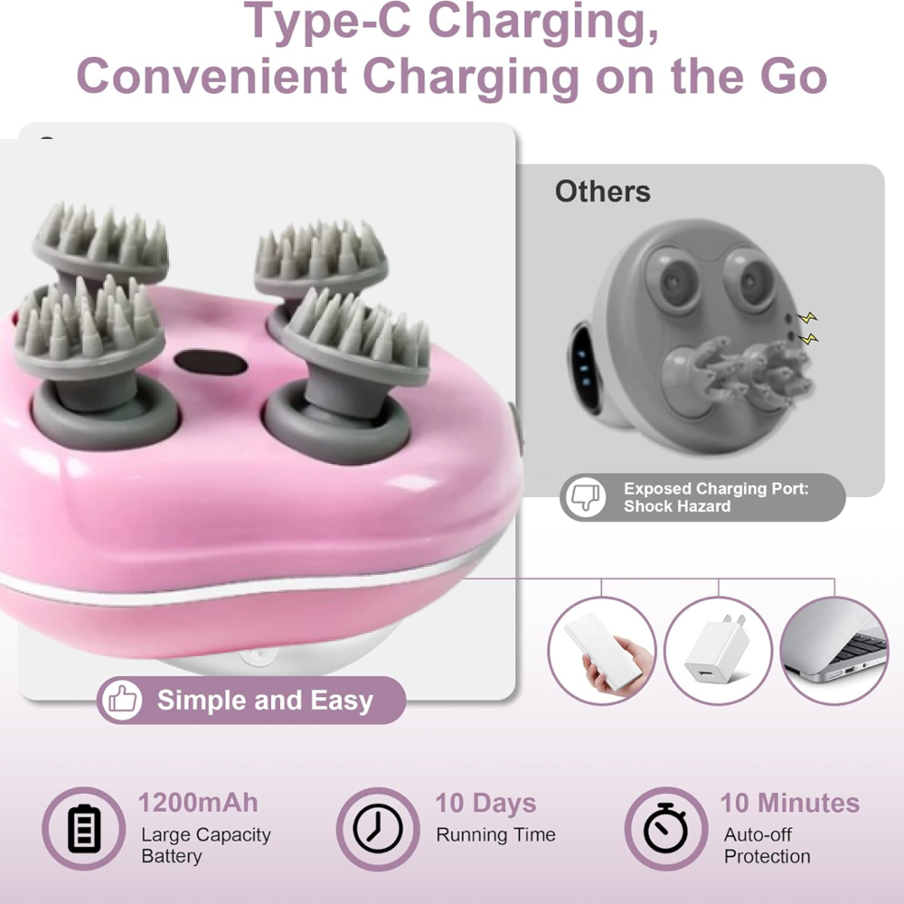 Smart Electric Scalp Massager (1 Pc) - Color: Mix