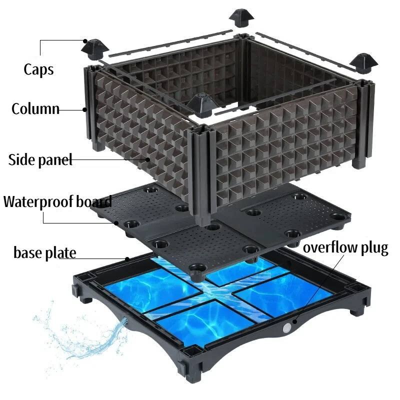 Plastic Large Flower Pot Outdoor Planter Box