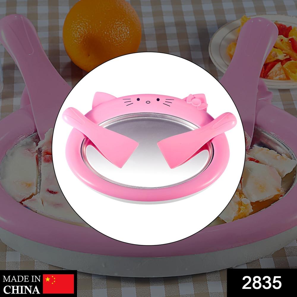 Ice Frying Machine Mini Cartoon Design Home Fried Ice Cream Machine For Summer - Color: Mix