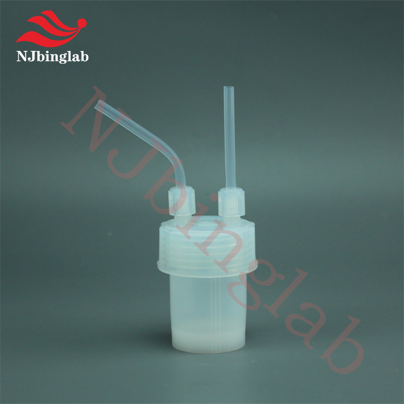 Pfa Dual-Neck Impingement Bottle 90Ml, With 1/4" Tube Port - Advantage: No Adsorption