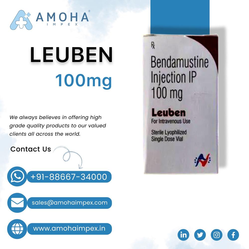 Leuben 100 mg Injection, Bendamustine Anti-Cancer Oncology Injection